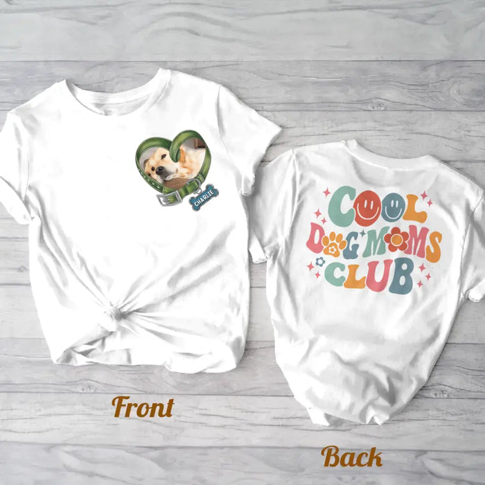 Personalized Memorial Dog Photo AOP T-Shirt - Memorial Gift Idea for Mother's Day - Cool Dog Moms Club