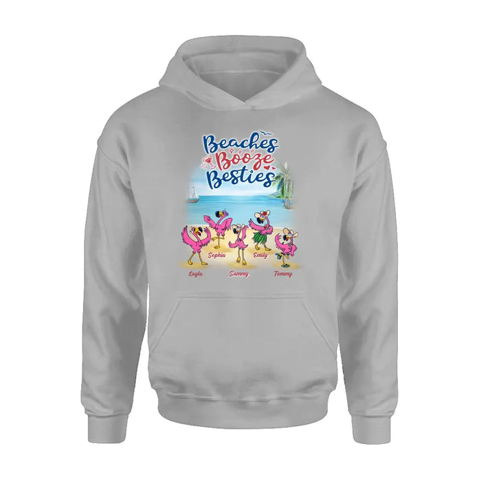 Personalized Beach Besties Shirt/Hoodie - Gift Idea For Besties/Friends/Beach Lovers - Up to 5 Besties  - I Love You To The Beach & Back