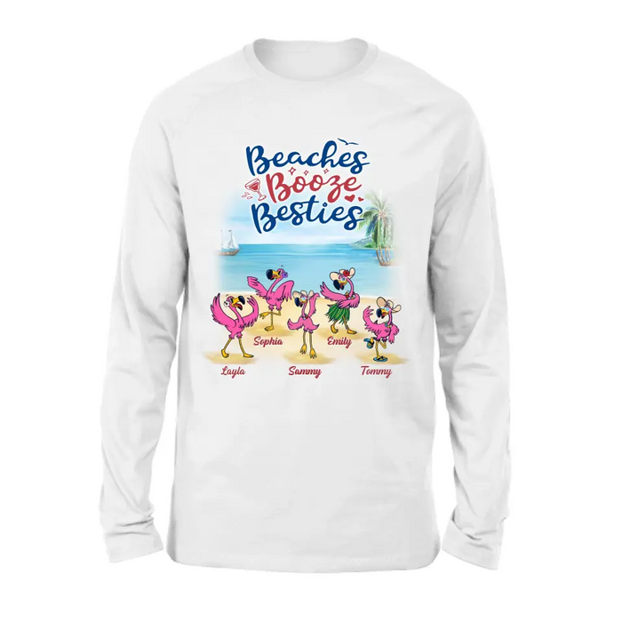 Personalized Beach Besties Shirt/Hoodie - Gift Idea For Besties/Friends/Beach Lovers - Up to 5 Besties  - I Love You To The Beach & Back