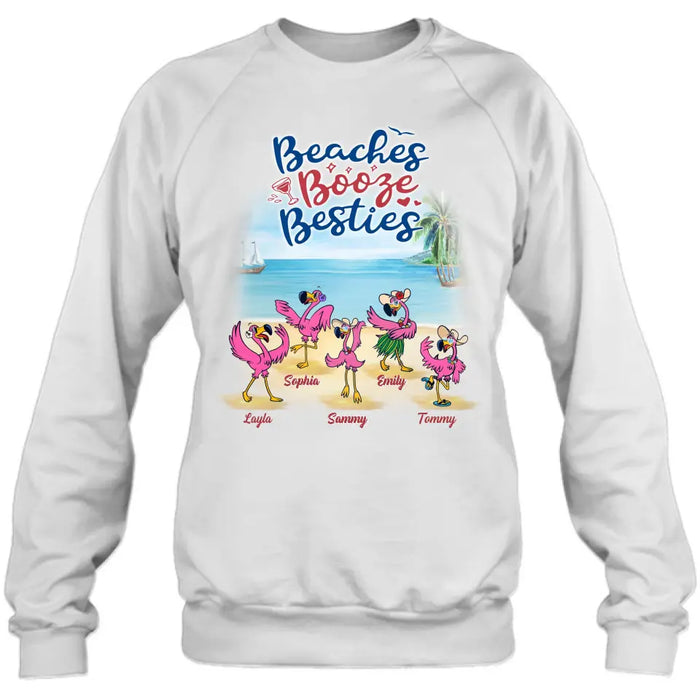 Personalized Beach Besties Shirt/Hoodie - Gift Idea For Besties/Friends/Beach Lovers - Up to 5 Besties  - I Love You To The Beach & Back