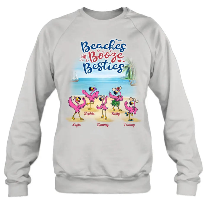 Personalized Beach Besties Shirt/Hoodie - Gift Idea For Besties/Friends/Beach Lovers - Up to 5 Besties  - I Love You To The Beach & Back