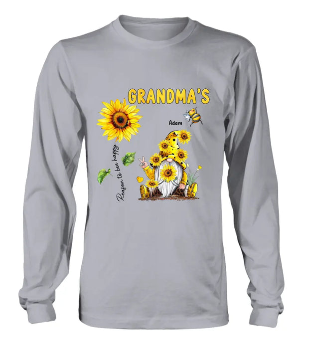 Personalized Grandma Shirt/Hoodie - Up to 6 Kids - Mother's Day Gift Idea For Grandma - Grandma's Reasons To Bee Happy