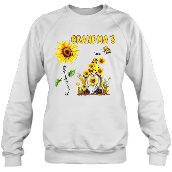 Personalized Grandma Shirt/Hoodie - Up to 6 Kids - Mother's Day Gift Idea For Grandma - Grandma's Reasons To Bee Happy