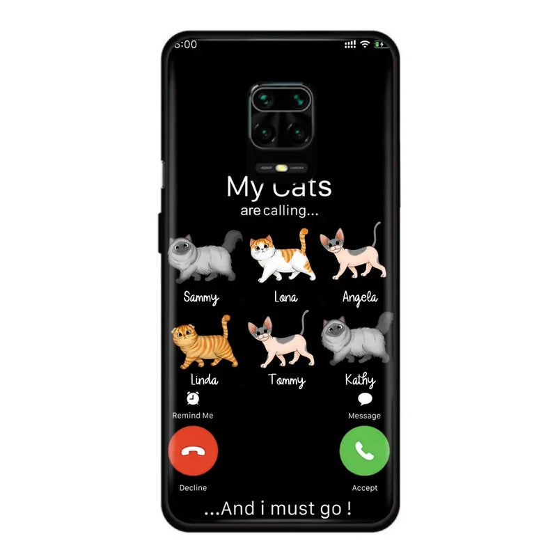 Personalized Cats Phone Case - Gift Idea For Cat Lover/Mother's Day/Father's Day - Up to 6 Cats - My Cats Are Calling And I Must Go - Cases For Oppo/Xiaomi/Huawei