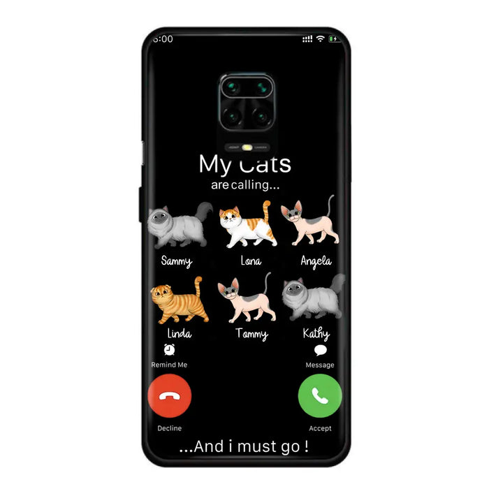 Personalized Cats Phone Case - Gift Idea For Cat Lover/Mother's Day/Father's Day - Up to 6 Cats - My Cats Are Calling And I Must Go - Cases For Oppo/Xiaomi/Huawei