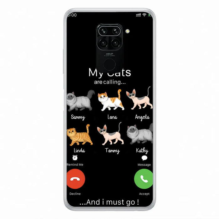 Personalized Cats Phone Case - Gift Idea For Cat Lover/Mother's Day/Father's Day - Up to 6 Cats - My Cats Are Calling And I Must Go - Cases For Oppo/Xiaomi/Huawei