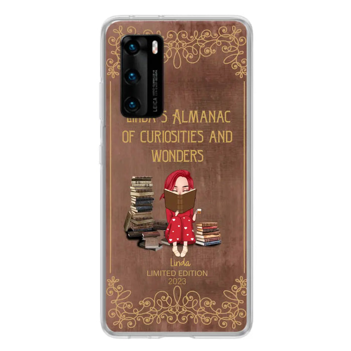 Custom Personalized Reading Girl Phone Case - Gift Idea For Reading Lovers - Almanac Of Curiosities - Cases For Oppo/Xiaomi/Huawei