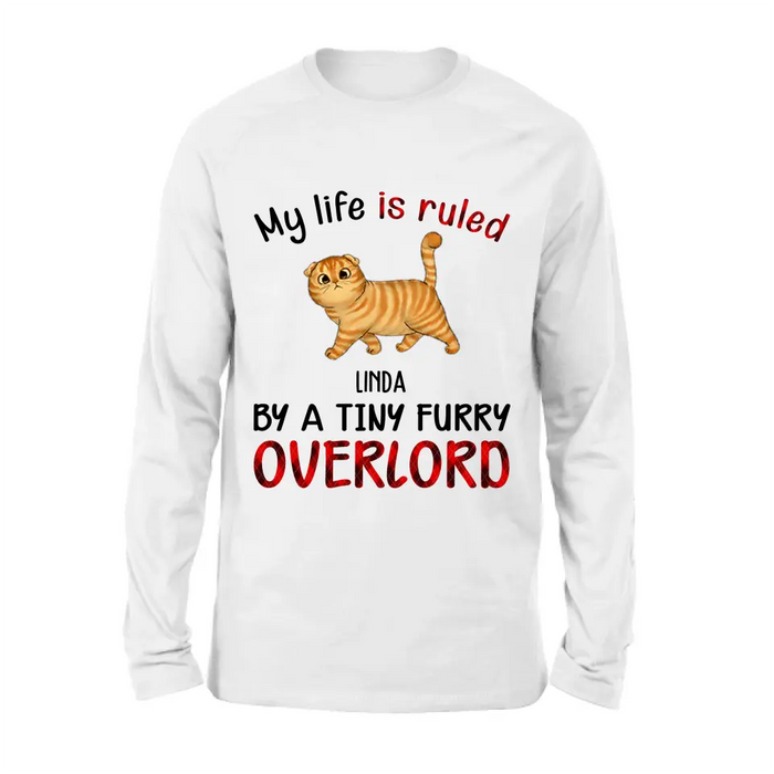 Personalized Pet Shirt/Hoodie - Up to 4 Dogs - Mother's Day/Father's Day Gift Idea For Dog/Cat Lovers - My Life Is Ruled By A Tiny Furry Overlord