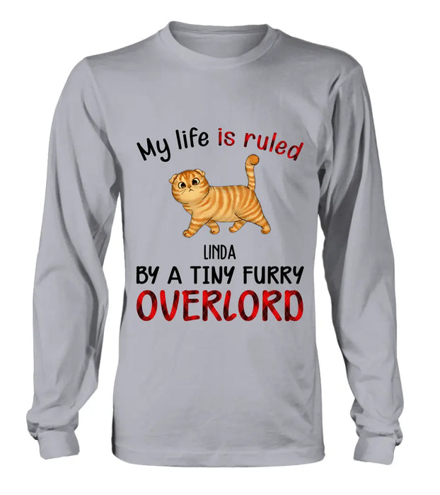 Personalized Pet Shirt/Hoodie - Up to 4 Dogs - Mother's Day/Father's Day Gift Idea For Dog/Cat Lovers - My Life Is Ruled By A Tiny Furry Overlord