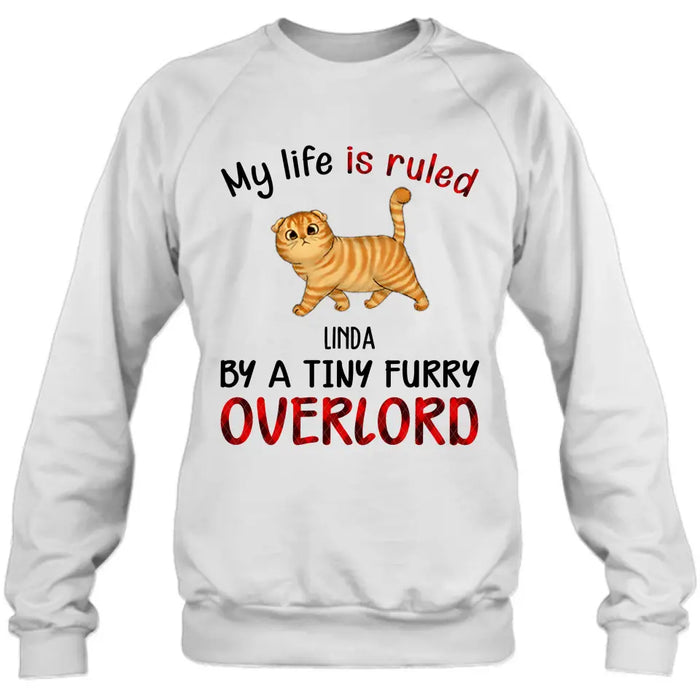 Personalized Pet Shirt/Hoodie - Up to 4 Dogs - Mother's Day/Father's Day Gift Idea For Dog/Cat Lovers - My Life Is Ruled By A Tiny Furry Overlord