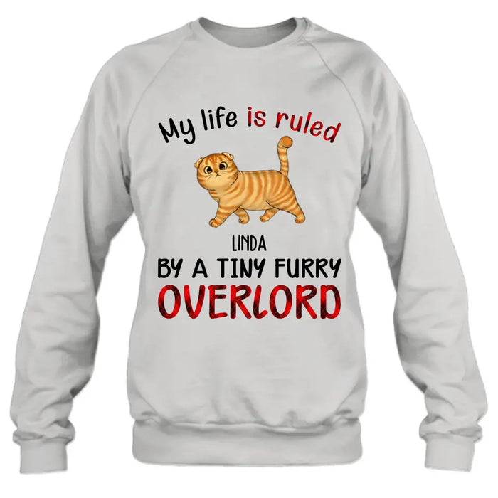 Personalized Pet Shirt/Hoodie - Up to 4 Dogs - Mother's Day/Father's Day Gift Idea For Dog/Cat Lovers - My Life Is Ruled By A Tiny Furry Overlord