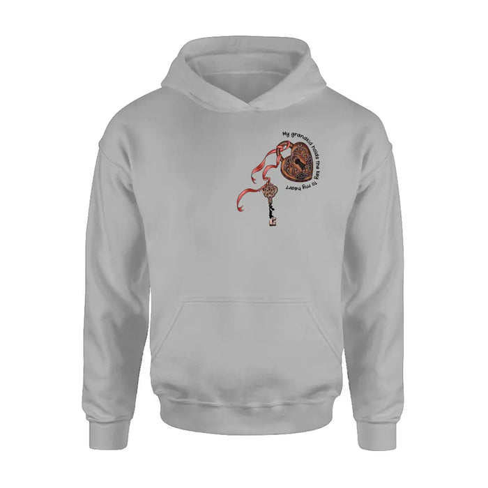 Personalized Grandma Shirt/Hoodie - Up to 10 Kids/Grandkids - Mother's Day Gift Idea For Grandma/Mom - My Grandkids Hold The Key To My Heart