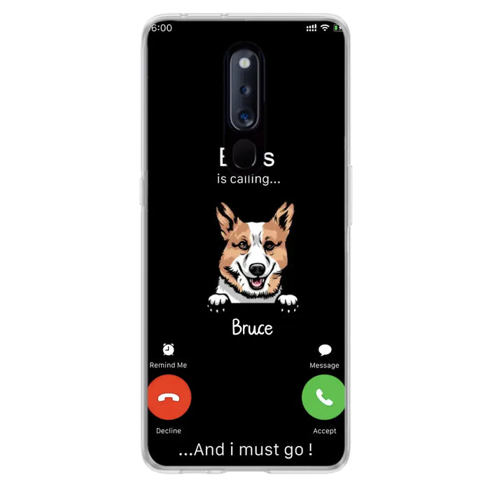 Personalized Dog Phone Case - Gift Idea For Dog Lover/Mother's Day/Father's Day - Up to 5 Dogs - Boss Is Calling And I Must Go - Case For Oppo/Xiaomi/Huawei