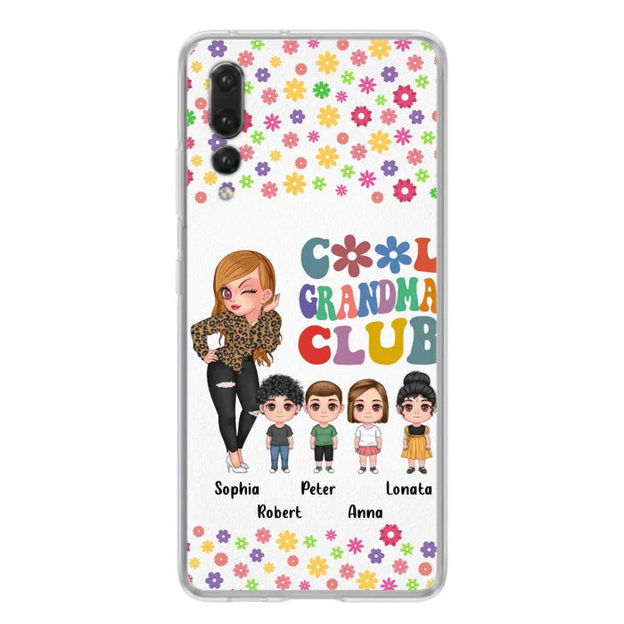 Personalized Cool Grandma Phone Case - Gift Idea For Grandma - Up to 4 Kids - Cases For Oppo/Xiaomi/Huawei