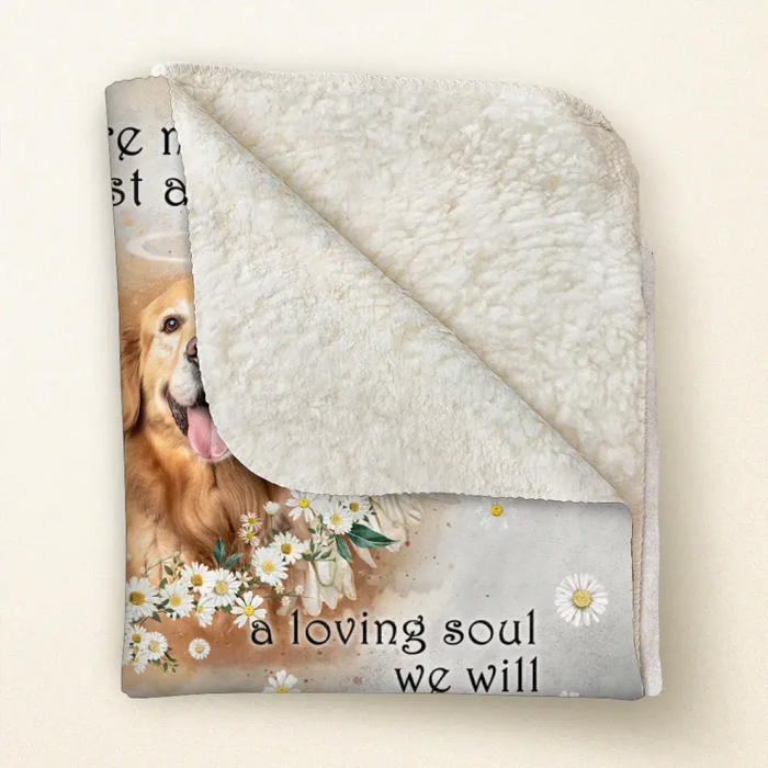 Personalized Memorial Pet Photo Fleece Throw Blanket/Quilt - Memorial Gift Idea for Dog/Cat Owners - You Were More Than Just A Pet A Loving Soul We Will Never Forget