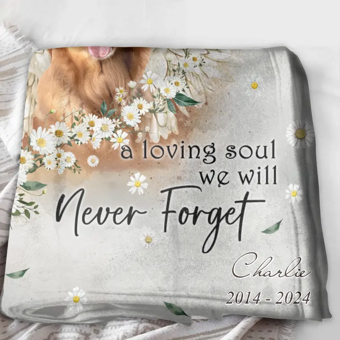 Personalized Memorial Pet Photo Fleece Throw Blanket/Quilt - Memorial Gift Idea for Dog/Cat Owners - You Were More Than Just A Pet A Loving Soul We Will Never Forget