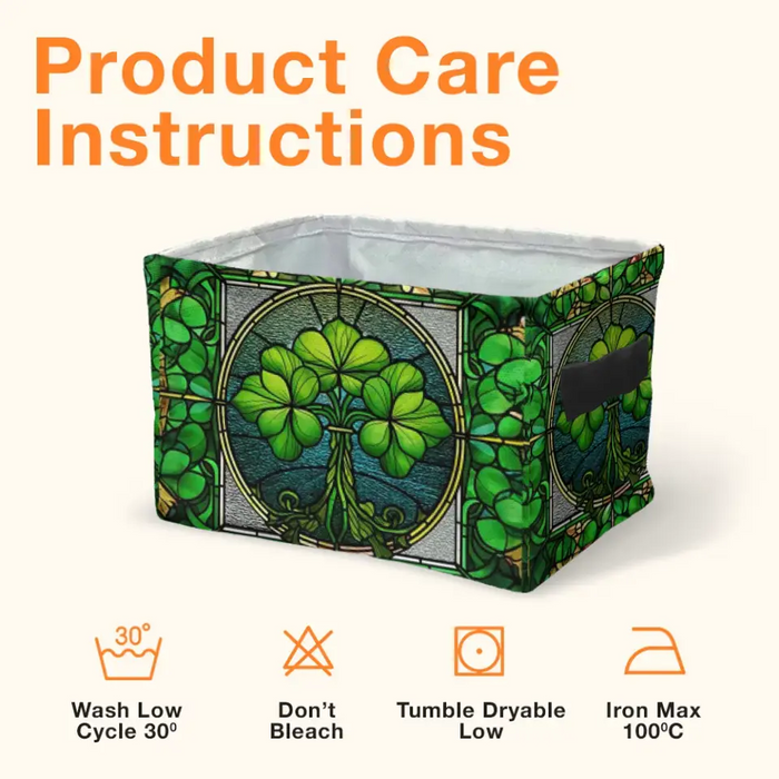 Personalized Irish Clover Storage Box - St. Patrick's Day Gift Idea - Unique Home Decor and Gifts