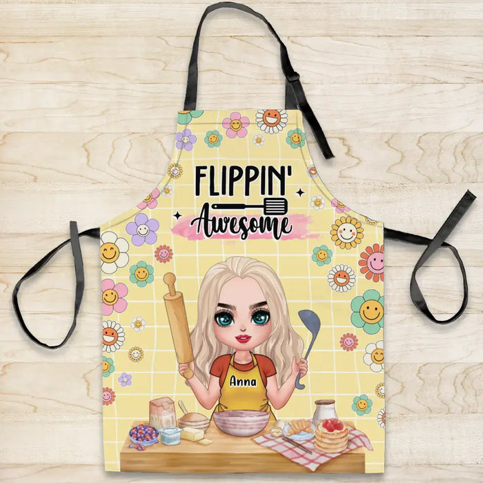 Personalized Kitchen Fashion Home Pocketless Apron - Gift Idea For Cooking Lover - Flippin' Awesome