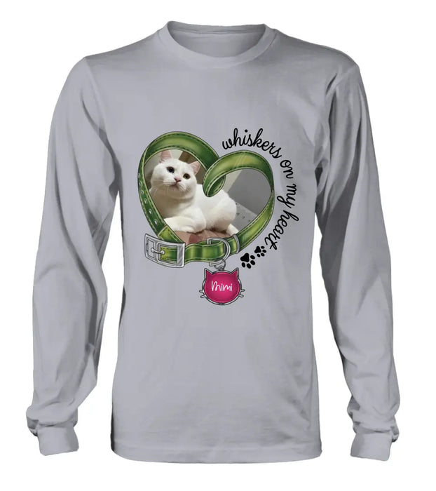Personalized Memorial Cat Photo Shirt/Hoodie - Memorial Gift Idea - Whiskers On My Heart