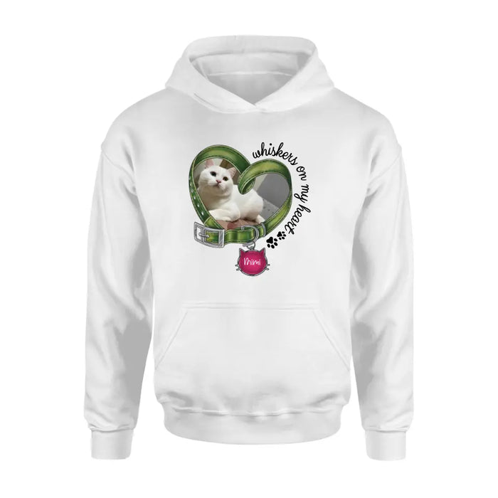 Personalized Memorial Cat Photo Shirt/Hoodie - Memorial Gift Idea - Whiskers On My Heart