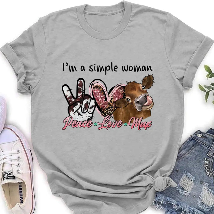 Personalized Simple Woman Shirt/Hoodie - Gift Idea For Mother's Day - I'm A Simple Woman