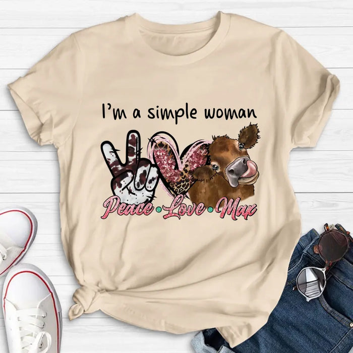 Personalized Simple Woman Shirt/Hoodie - Gift Idea For Mother's Day - I'm A Simple Woman