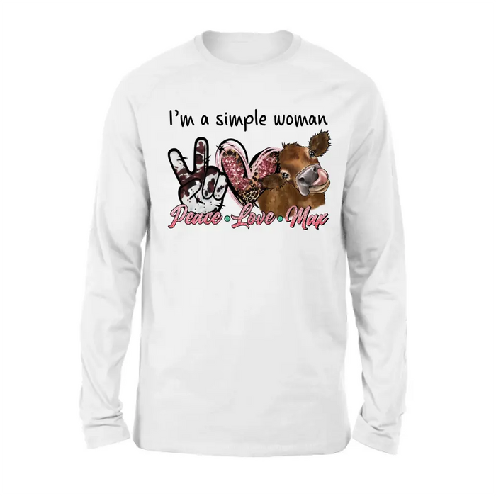 Personalized Simple Woman Shirt/Hoodie - Gift Idea For Mother's Day - I'm A Simple Woman