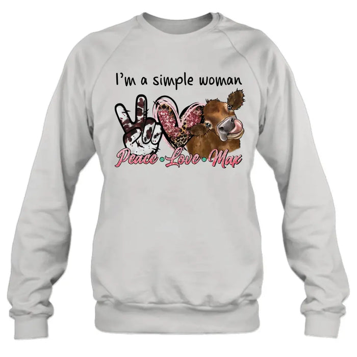 Personalized Simple Woman Shirt/Hoodie - Gift Idea For Mother's Day - I'm A Simple Woman
