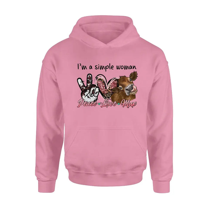 Personalized Simple Woman Shirt/Hoodie - Gift Idea For Mother's Day - I'm A Simple Woman