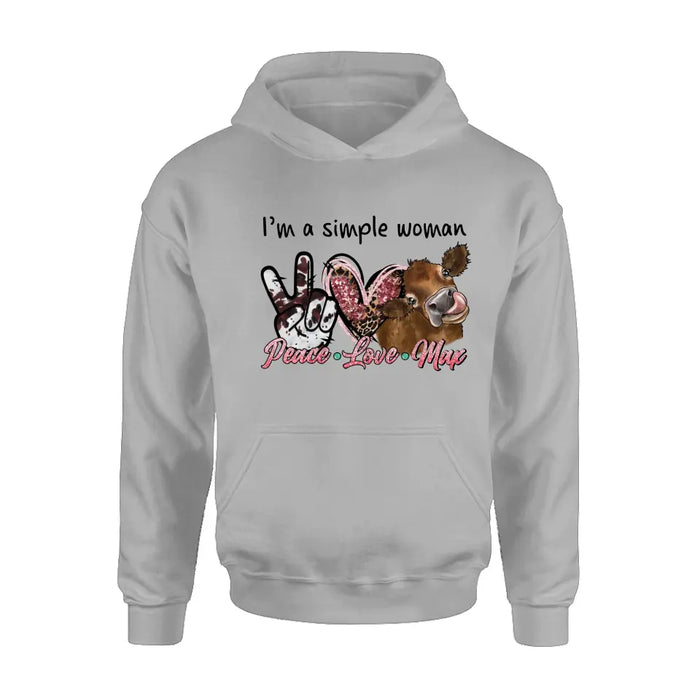 Personalized Simple Woman Shirt/Hoodie - Gift Idea For Mother's Day - I'm A Simple Woman
