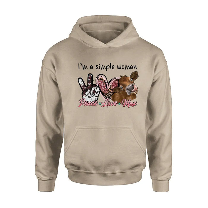 Personalized Simple Woman Shirt/Hoodie - Gift Idea For Mother's Day - I'm A Simple Woman