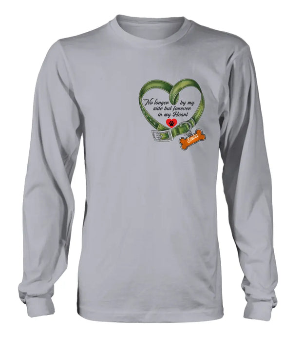 Personalized Memorial Pet Collar T-shirt/Hoodie - Gift Idea For Pet Lover/Mother's Day/Father's Day - No Longer By My Side But Forever In My Heart