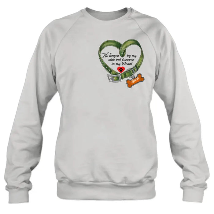 Personalized Memorial Pet Collar T-shirt/Hoodie - Gift Idea For Pet Lover/Mother's Day/Father's Day - No Longer By My Side But Forever In My Heart