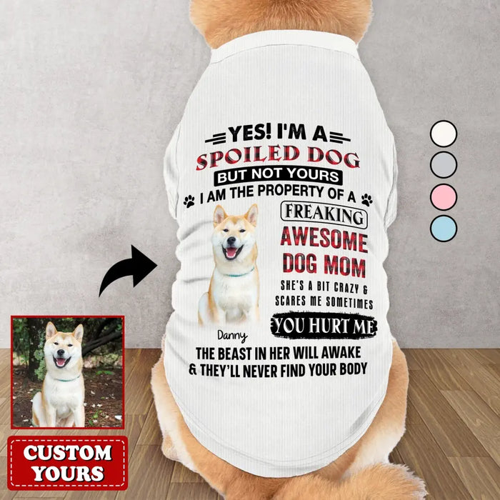 Personalized AOP Big Dog's Tank Top - Upload Photo - Gift Idea For Your Dog - I'm A Spoiled Dog But Not Yours