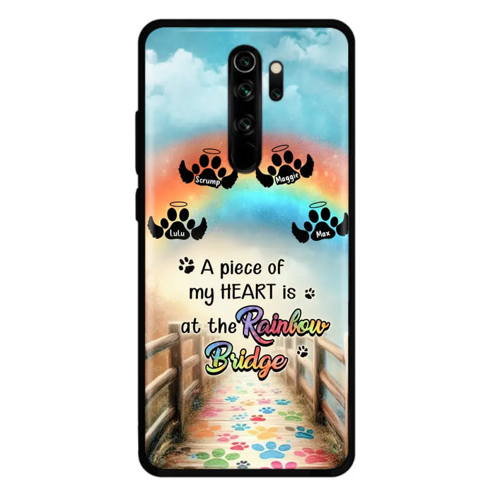 Personalized Rainbow Bridge Memorial Phone Case - Memorial Gift Idea For Dog Lover - Up to 4 Dogs - A Piece Of My Heart Is At The Rainbow Bridge - Case For Oppo/Xiaomi/Huawei