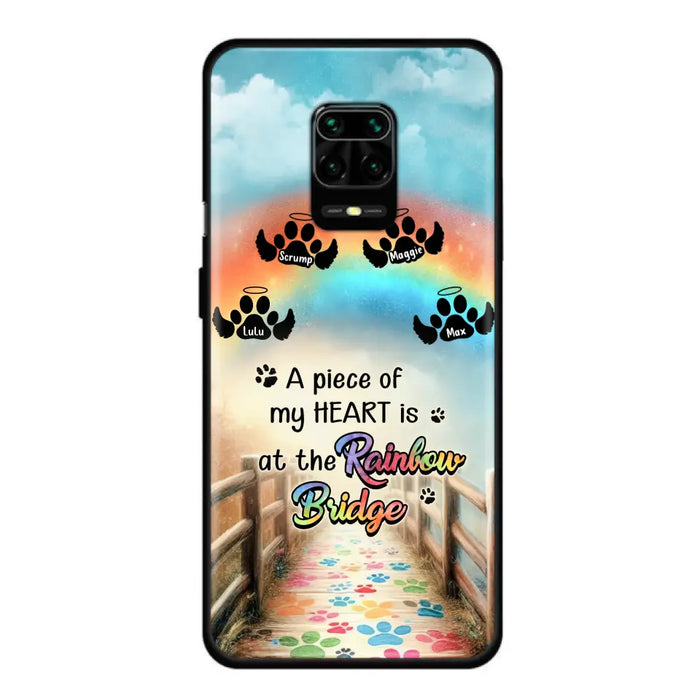 Personalized Rainbow Bridge Memorial Phone Case - Memorial Gift Idea For Dog Lover - Up to 4 Dogs - A Piece Of My Heart Is At The Rainbow Bridge - Case For Oppo/Xiaomi/Huawei