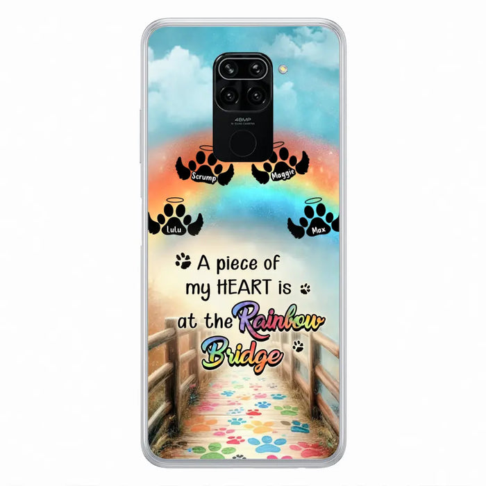 Personalized Rainbow Bridge Memorial Phone Case - Memorial Gift Idea For Dog Lover - Up to 4 Dogs - A Piece Of My Heart Is At The Rainbow Bridge - Case For Oppo/Xiaomi/Huawei