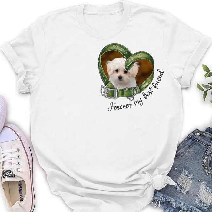 Personalized Memorial Dog Photo Shirt/Hoodie - Memorial Gift Idea For Dog Owners - Forever My Best Friend