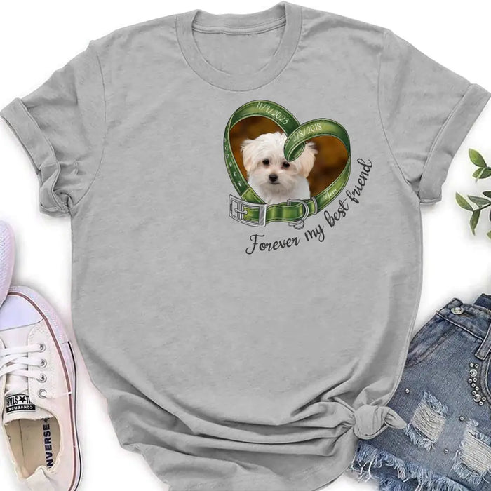 Personalized Memorial Dog Photo Shirt/Hoodie - Memorial Gift Idea For Dog Owners - Forever My Best Friend