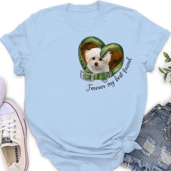 Personalized Memorial Dog Photo Shirt/Hoodie - Memorial Gift Idea For Dog Owners - Forever My Best Friend