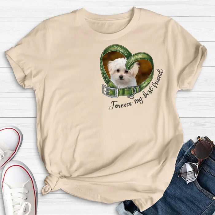 Personalized Memorial Dog Photo Shirt/Hoodie - Memorial Gift Idea For Dog Owners - Forever My Best Friend
