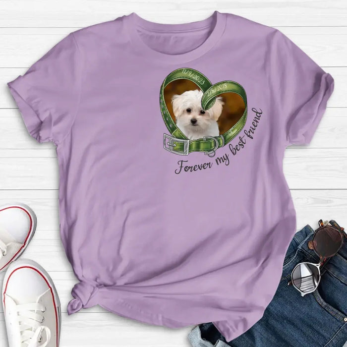 Personalized Memorial Dog Photo Shirt/Hoodie - Memorial Gift Idea For Dog Owners - Forever My Best Friend