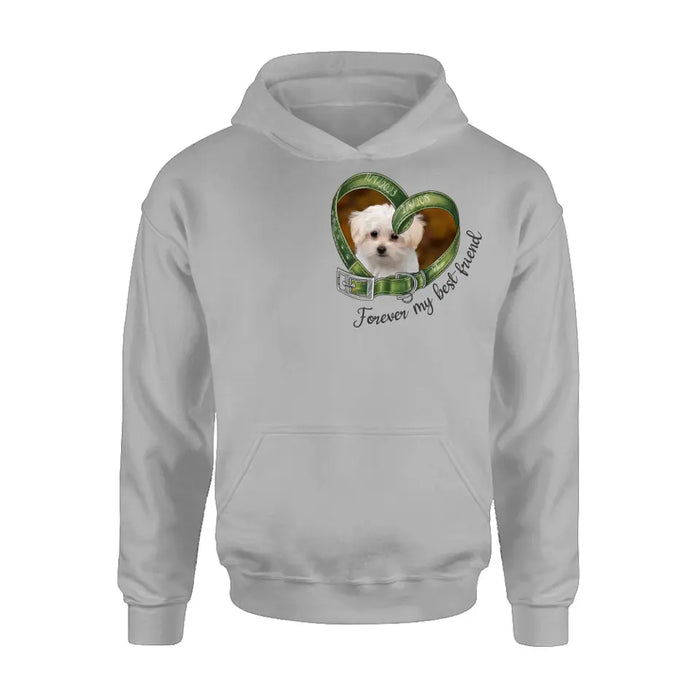 Personalized Memorial Dog Photo Shirt/Hoodie - Memorial Gift Idea For Dog Owners - Forever My Best Friend