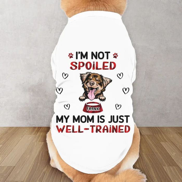 Personalized Dog AOP Big Dog's Tank Top - Gift Idea For Your Dog - I'm Not Spoiled My Mom Is Just Well-Trained