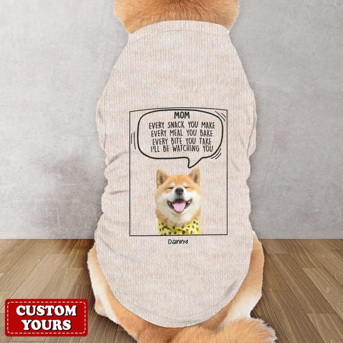 Personalized Funny Dog AOP Big Dog's Tank Top - Upload Photo - Gift Idea For Your Dog - I Will Just Keep Staring At You Until You Do The Thing I Want
