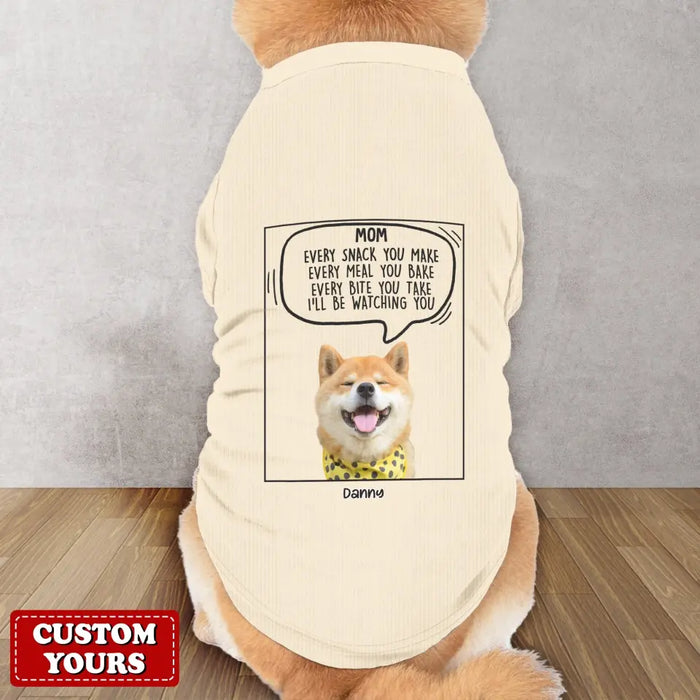 Personalized Funny Dog AOP Big Dog's Tank Top - Upload Photo - Gift Idea For Your Dog - I Will Just Keep Staring At You Until You Do The Thing I Want