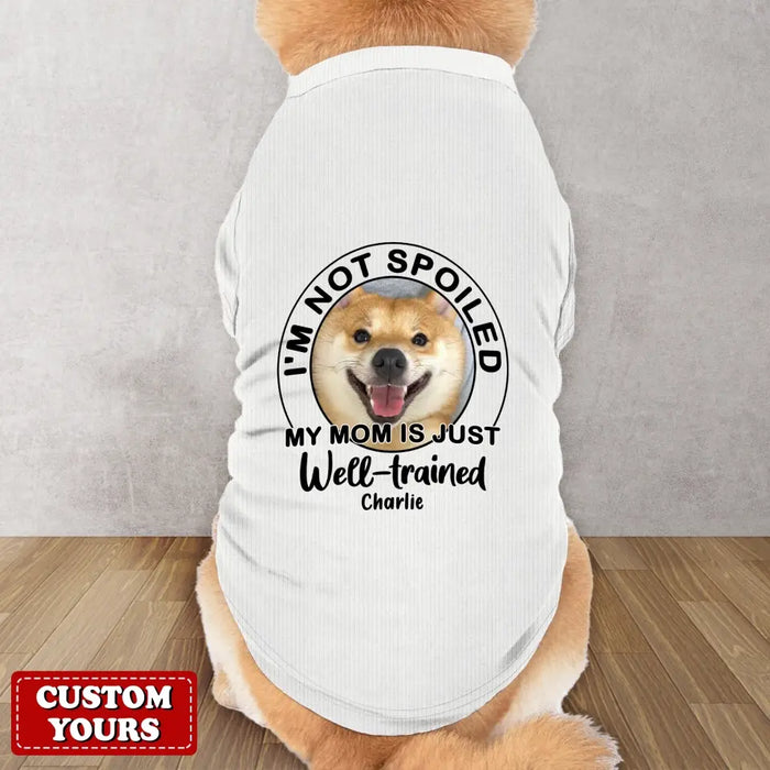 Personalized Dog AOP Big Dog's Tank Top - Upload Photo - Gift Idea For Your Dog - I'm Not Spoiled My Dad Is Just Well-Trained