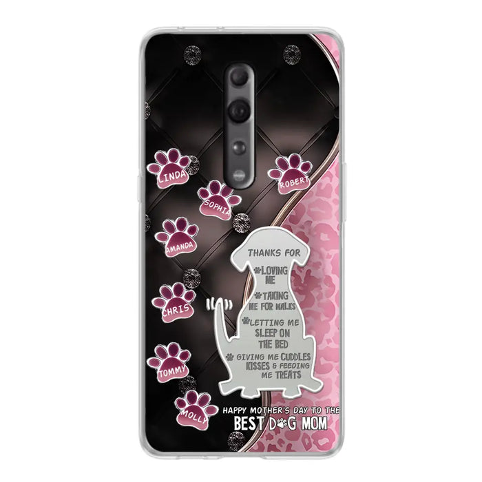 Personalized Memorial Dog Mom Phone Case - Memorial Gift Idea For Dog Lover - Up to 7 Dogs - Thanks For Loving Me - Oppo/Xiaomi/Huawei
