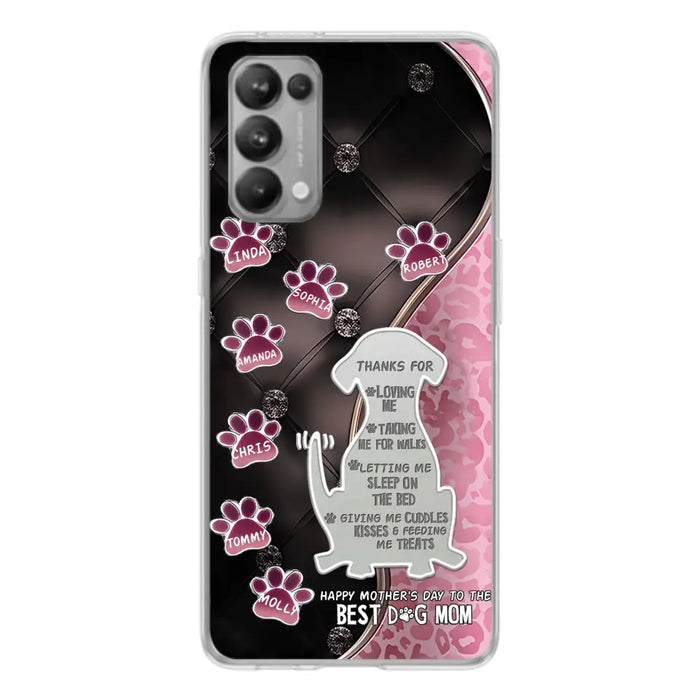 Personalized Memorial Dog Mom Phone Case - Memorial Gift Idea For Dog Lover - Up to 7 Dogs - Thanks For Loving Me - Oppo/Xiaomi/Huawei