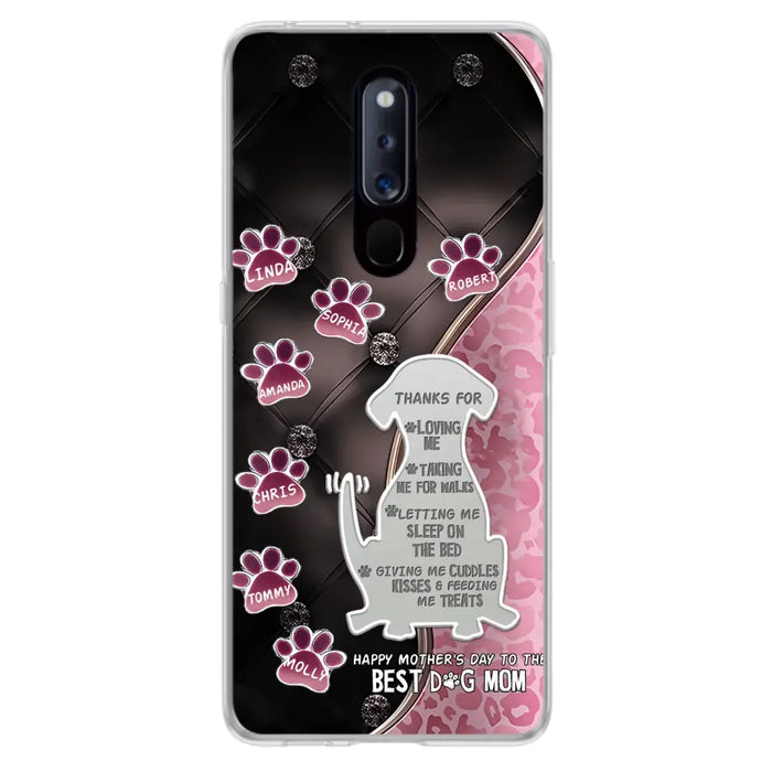 Personalized Memorial Dog Mom Phone Case - Memorial Gift Idea For Dog Lover - Up to 7 Dogs - Thanks For Loving Me - Oppo/Xiaomi/Huawei